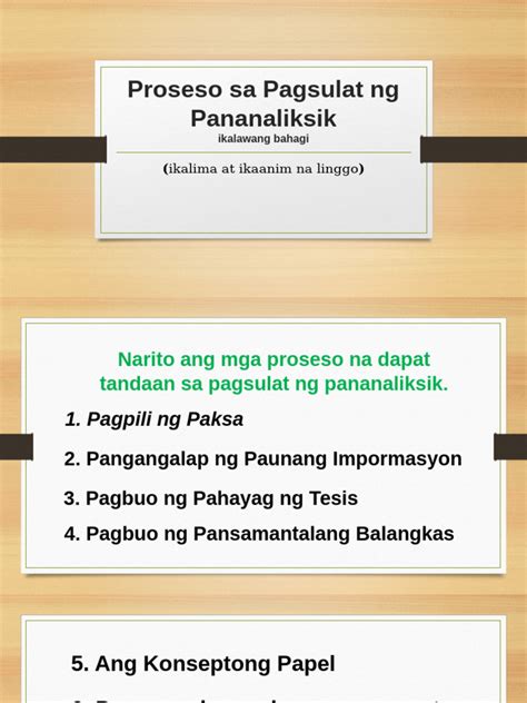 Ikalawang Bahagi .
